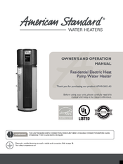 American Standard HPWH50G-AS Owners And Operation Manual