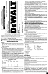 Dewalt DW106 Instruction Manual