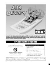 Global Hobby Air Buggy 151151 Operating Instructions Manual