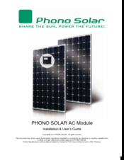 Phono Solar PS240P - 20/U Installation & User Manual