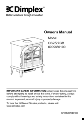 Dimplex OS2527GB Owner's Manual