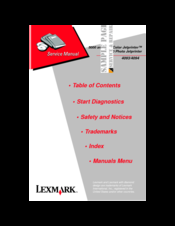 Lexmark 5000 Color Jetprinter Service Manual