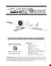 Global Hobby Wattage Turbo Hawk EDF Instructions For Final Assembly
