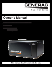 Generac Power Systems RV 55 SERIES Owner's Manual