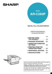 Sharp AR-C260P Operation Manual