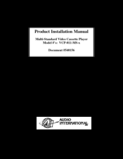 Audio international VCP-011-MS-x Product Installation Manual