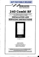 Worcester 240 Combi BF Installation And Servicing Instructions