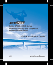 Korenix JetNet 6710G-HVDC Series Quick Installation Manual