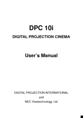 Digital Projection DPC 10i User Manual