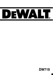 DeWalt DW719 Instruction Manual