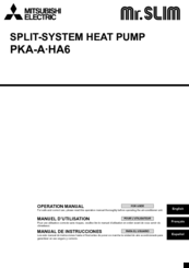Mitsubishi PKA-A12HA6 Operation Manual