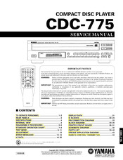 Yamaha CDC-775 Service Manual