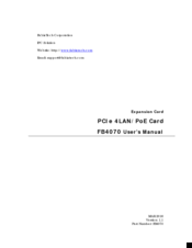 FabiaTech FB4070 User Manual