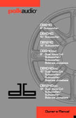Polk Audio db840 Owner's Manual