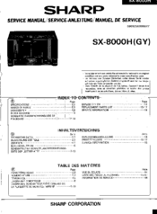 Sharp SX-8000HGY Service Manual