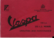 VESPA 232 L.2 Operation And Maintenance
