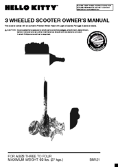 Hello Kitty BM121 Owner's Manual