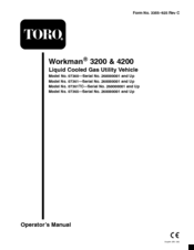 Toro Workman 4200 Operator's Manual