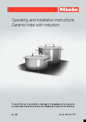 Miele KM 6356 Operating And Installation Instructions