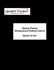 Henny Penny CF-941 Technical Manual