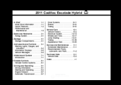 Cadillac 2011 Escalade Hybrid Manual