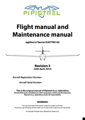 Taurus ELECTRO G2 Flight Manual And Maintenance Manual