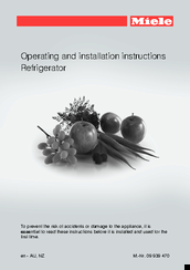 Miele KS3x422iD Operating And Installation Instructions