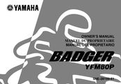 Yamaha BADGER YFM80P Owner's Manual