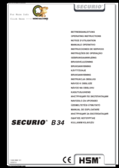 HSM Securio B34 Operating Instructions Manual