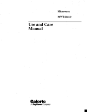 Caloric EDR648 Use And Care Manual