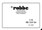 ROBBE RB 15/4 Kit Operating Instructions Manual
