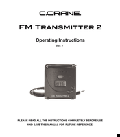 C. Crane FM Transmitter 2 Operating	 Instruction