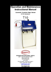 Rosemor T10 Operation And Maintenance Instruction Manual