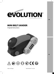 Evolution MINI BELT SANDER Original Instructions Manual