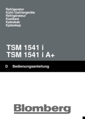 Blomberg TSM 1541 i A+ User Manual