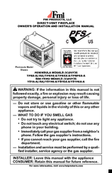 FMI Peninsula VDVF36 Owner's Operation And Installation Manual
