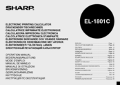 Sharp EL1801C - Semi-Desktop 2-Color Printing Calculator Operation Manual