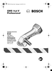 Bosch GWS 14,4 V PROFESSIONAL Operating Instructions Manual