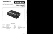 Sanyo RM 5900 Service Manual