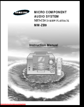 Samsung MM-ZB9 Instruction Manual