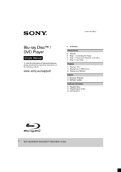 Sony BDP-S1500 Manuals | ManualsLib