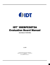 Idt EB8T5A Eval Board Manual