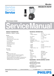 Philips HR2084/90 ROW Service Manual