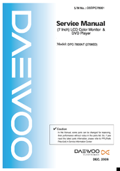 Daewoo OSDPC78001 Service Manual