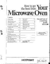 Hotpoint RE1440 How To Get The Best
