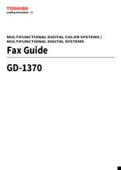 Toshiba GD-1370 Fax Manual