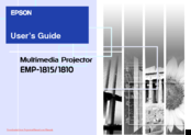 Epson PowerLite EMP-1810 User Manual