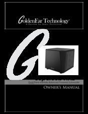 GoldenEar Technology SuperSub XXL Owner's Manual