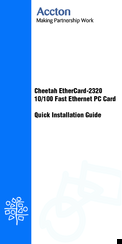 Accton Technology Cheetah EtherCard-2320 Quick Installation Manual