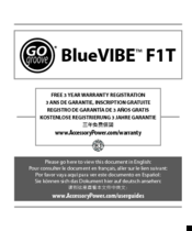 GOgroove BlueVIBE F1T User Manual